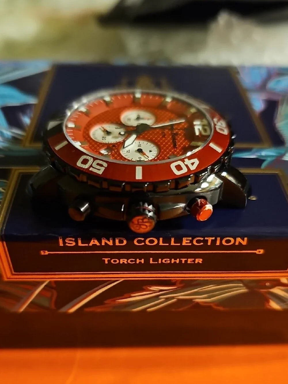 Tommy Bahama Black and Red Men's Quartz Chronograph Atlantis Sports Watch.